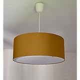 Lampenschirm Handgemacht 50 cm Durchmesser aus Stoff //Ocker