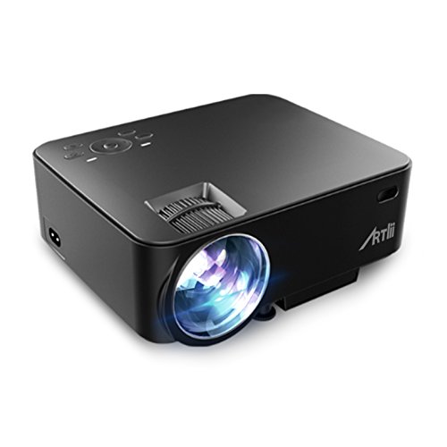 Proyector LED, Artlii 1500 Lumens 1080p Ruido Bajo Mini Proyector LED conectar Consola de juegos/PS4/TV BOX/iPhone/Ordenador de Mesa/Ordenador Portatil o de Escritorio