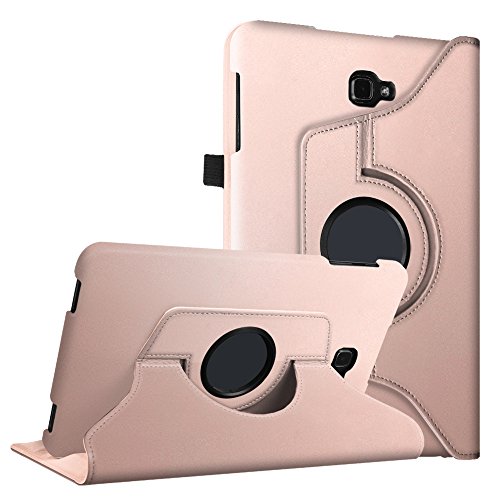 Fintie Samsung Galaxy Tab A 10.1 Hülle - 360° Drehbarer Stand Smart Cover Case Schutzhülle Tasche Etui mit Ständerfunktion Auto Schlaf / Wach Funktion für Samsung Galaxy Tab A 10,1 Zoll T580N / T585N Tablet (2016 Version), Roségold