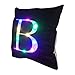 Produktbild zuodu Creative bunt blinkendes LED Samt Buchstabe Kissenbezug Kissen Cover Bar Verwendung Party Anwendung Festival Geschenk use18 "X18" oder 45 cm x 45 cm 1 Stück B-black