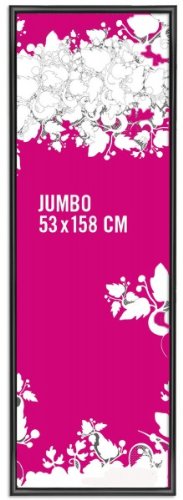 Kunststoff-Wechselrahmen für Jumbo-Poster 53 x 158 cm // Schwarz // #14545