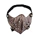 Produktbild Sakuldes Einfache Motocycle Anti staubmaske halbe Gesicht Gothic niet Steampunk Biker männer Cosplay Airsoft Wind Coole Punk Maskerade Maske (Color : 1)