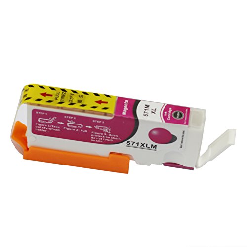 ADLUS 5 Packung Kompatibel Tintenpatronen Ersatz zum 570 571 PGI-570 XL CLI-571 XL Hohe Kapazität 5 Farbe (1 Grossen Schwarz 1 Klein Schwarz 1 Cyan 1 Magenta 1 Gelb) Tintenpatronen kompatibel mit - 5