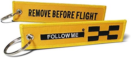 Follow Me-Remove Before Flight Keychain x2