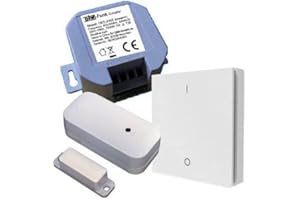 ‎DIW-FUNK DIW-Funk Installation Exhaust Control PA-522 Economy Set Radio Window Contact Switch DFM-2000 + Built-In Switch DES-2300 for Cooker Hoods + DWS-11 Wireless Wall Transmitter