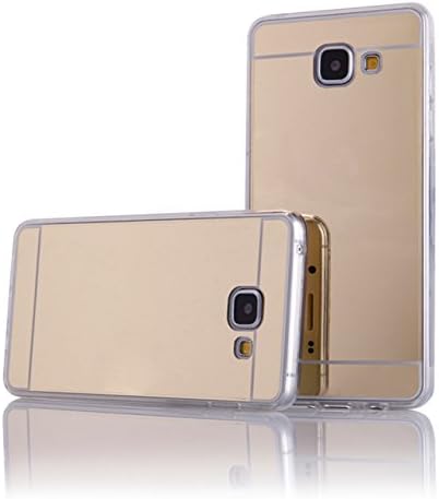 Samsung Galaxy A5 2016 Mirror Case, Luxury Mirror Back Shock-Absorbption, Bright Reflection, Scratch Resistant Bling for Samsung Galaxy A5 2016 A510 - Gold
