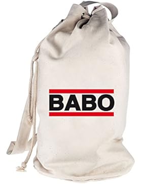 Shirtstreet24, BABO TAG, Boss Anführer bedruckter Seesack Umhängetasche Schultertasche Beutel Bag