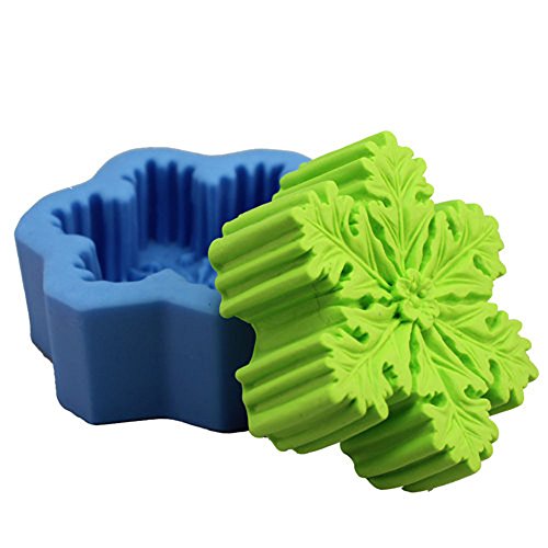 LC Schneeflocke N224 Form Craft Art Silikon Seife Form Craft DIY, Seifengießform Kerze handgefertigt - 2