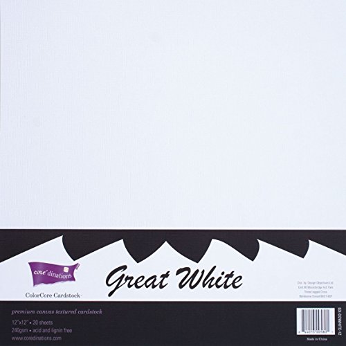 Docrafts 12 x 12 Zoll tonkartons Bulk Blatt, weiß (20 Stück)