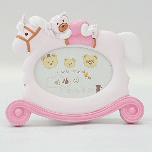 Giftgarden 5×8 Bilderrahmen in Pferdsform für Babyfotos Dekorahmen rosa - 3