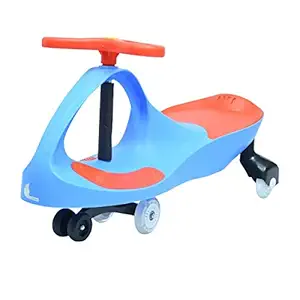 R for Rabbit Iya Iya Magic Swing Car for Kids/Baby | Twister Ride On Car | Magic Toy Car for Kids | 120 Kgs Weight Capacity | 3+ Years with Scratch Free Wheels (Blue Red)