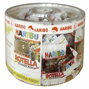 Preisvergleich Produktbild Haribo Lakritzgummi Schnecken Minibeutel VE=100 Stück a 10g