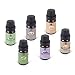 Lagunamoon Essential Oils Top 6 Gift Set - Lavender,Tea Tree,Peppermint,Rosemary,Lemon,Frankincense - Therapeutic Essential Oil 10ml each bottle, 6 Pack