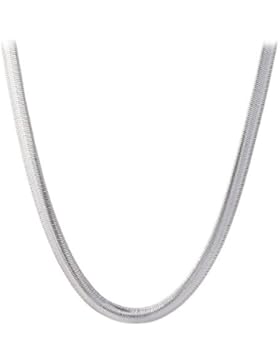 Styleziel Damen Halskette 925 Silber Schlangenkette flach 60cm lang 1507