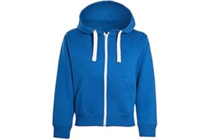 NY Deluxe Edition Unisex Boys Girls Plain Zip Hooded Sweatshirt Top Back to School UK Size 7-13 Years