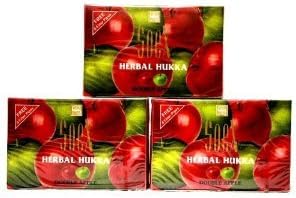 150 gr Soex "DOUBLE APPLE" Herbal Hookah Shisha - 100% Natural Shisha Molasses Tobacco-Free for Hooka Huka Sheesha Nargila Narghile / Includes 3 x 50 gram boxes - 150 grams shisha total