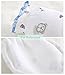 5-Packs Soft Newborn/ Infant NO-Scratching Bamboo Mittens For 0-3M Blue & White