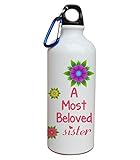 TIED RIBBONS Aluminium A Most Beloved Sister Printed Sipper (600ml, Multicolour)