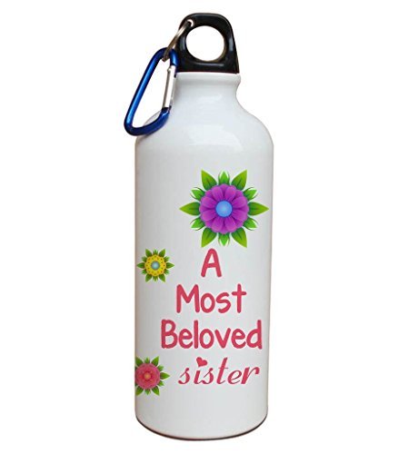 TIED RIBBONS Aluminium A Most Beloved Sister Printed Sipper (600ml, Multicolour)