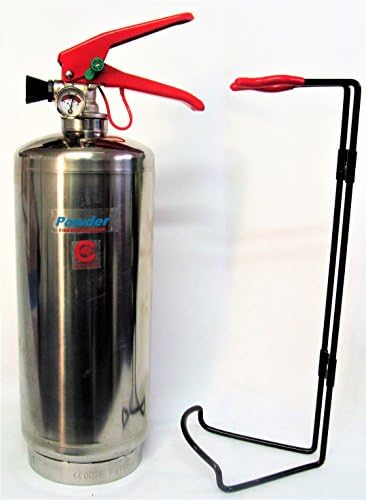 Chrome Finish FSS UK Plus 2 KG ABC Dry Powder FIRE Extinguisher. CE Marked. Ideal for Homes Kitchen Workplace Offices Cars Vans Boats Warehouses GARAGES Hotels Restaurants