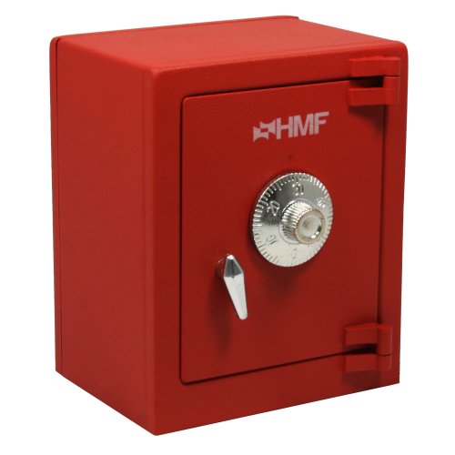HMF 306-03 Caja fuerte mini con cerradura de combinaci  n 13 5 x 11 x 8 cm  rojo
