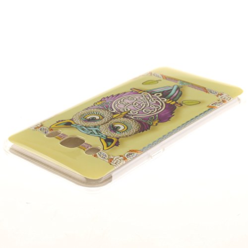 Galaxy J5 (2016) Hülle,Galaxy J5 (2016) Case [Scratch-Resistant] , Cozy Hut Galaxy J5 (2016) Ultra Slim Perfect Fit Cartoon-Eule Design Muster Malerei TPU Clear Transparent Protective back Hülle Hüllen Beschützer Haut Case Tasche Schutz Etui Schutzhüllen Hülle Case for Samsung Galaxy J5 (2016) J510 – Eule - 3