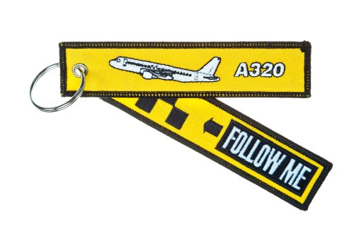 Preisvergleich Produktbild Schlüsselanhänger - "Follow Me" - Airbus A320 - inkl. Schlüsselring