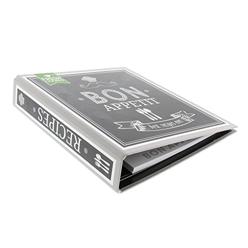 Goldbuch, Rezeptbuch Bon Appetit, 21x22,5cm, 25 illustrierte Blätter, Schwarz/Braun, 69036