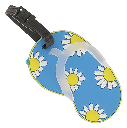 Preisvergleich Produktbild Travelite Adressanhänger Kofferanhänger mit Blumen Zehentrenner Blau