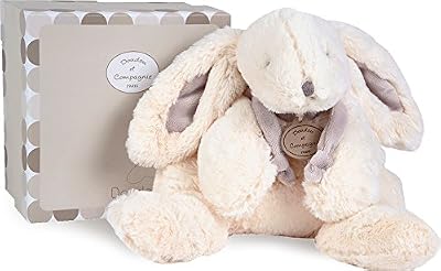 Doudou et Compagnie Lapin Bonbon Grand Modele - Taupe