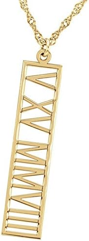 Roman Numeral Bar necklace Name necklace Delicate Personalized pendant 14ct Gold Filled or 925 Sterling Silver jewellery minimalist necklace