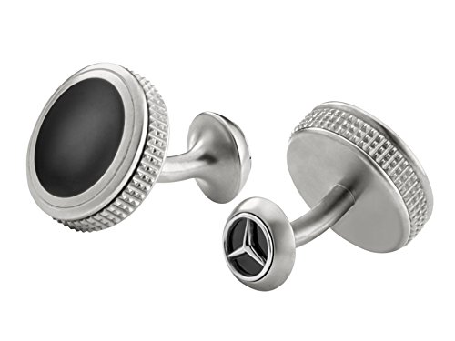 Preisvergleich Produktbild Manschettenknöpfe silber / schwarz, Edelstahl / Polycarbonat von Mercedes-Benz