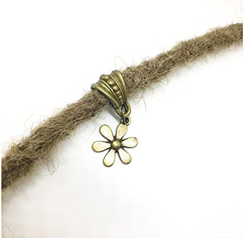 Bronze Flower Dread Bead Dreadlocks Hair Accessory Charm