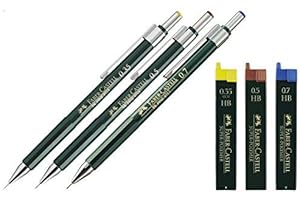 ‎FABER-CASTELL Faber-Castell Druckbleistift TK-FINE (3er Set Druckbleistifte, mit Ersatzminen HB)