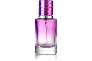 Zénitude Glassworks Bottiglia cilindrica vuota in vetro sfumato per profumo, 30 ml, con nebulizzatore fine (viola)