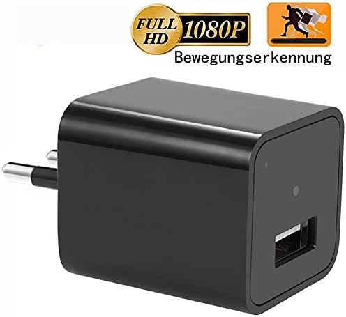 KAMRE Hidden USB Charger Camera, HD 1080P Wall Charger Spy Camera / Nanny Spy Camera Adapter with 32GB Internal Memory - European regulation charger