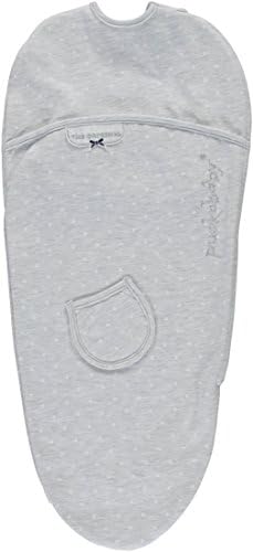 Puckababy® PIEP - Baby swaddle with Tummy Band - 0/3 M | Grey Dotty | Swaddle blanket