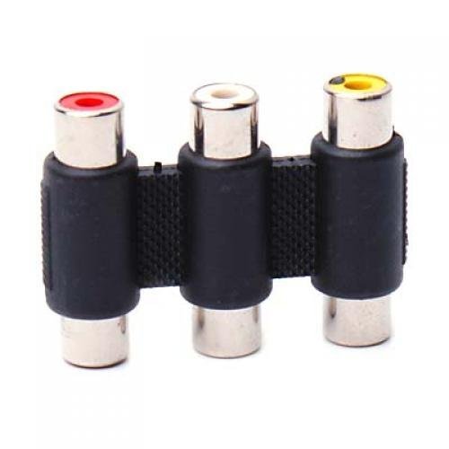 Chinch RCA AV 3 Chinch YUV Cinch Adapter fuer Kupplung Buchse