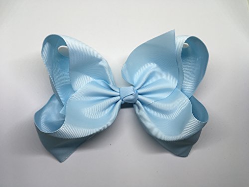Bfab8 Inch Big Hair Bow with Clips Pin Alligator Clip (Light Blue)