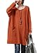 Vogstyle Women's Autumn Winter New Cotton Long Sleeve Pullover Sweater Style 2-Orange