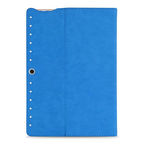 Lenovo Tab 2 A10-30, JAMMYLIZARD Ledertasche für Lenovo Tab 2 A10-30, BLAU & HONIG - 5