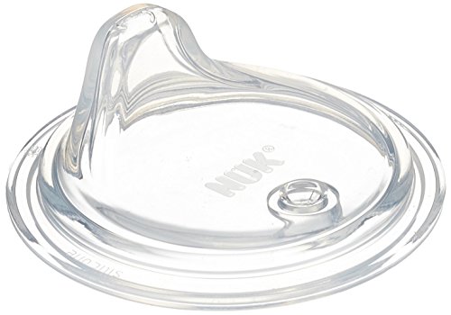 NUK 10255179 Easy Learning 1-2-3 System, Ersatzartikel, Soft-Trinktülle aus Silikon, auslaufsicher, BPA-frei, transparent