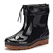 Produktbild uirend Schuhe Regen Stiefel Stiefeletten Herren - Kurzschaft Stiefel Gummistiefel Schuhe Gummistiefeletten Regenstiefel Chelsea Boots Herren Schneestiefel Angeln Wasserdicht (43 EU =Label 44 CN)