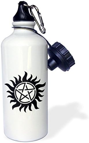 Liandun Supernatural Symbol Sports Water Bottle, 21oz, White