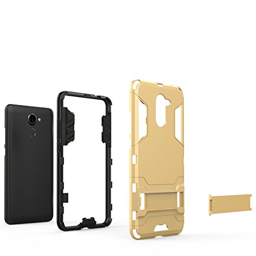 Huawei Y7 Prime Funda  SMTR Ultra Silm H  brida Rugged Armor Case Choque Absorci  n Protecci  n Dual Layer Bumper Carcasa con pata de Cabra para Huawei Y7 Prime  gris