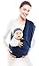 Wallaboo Baby sling Connection, Easy Adjustable and Ergonomic, Newborn 8lbs to 33 lbs, 100% Cotton, 3 Sitting Positions, Color: True Blue