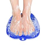 Newthinking Foot Scrubber Cleaner Massager, Shower Foot Massager Cleaner Brush with Non-Slip Suction Cups and Soft, Foot Acupressure Massage Mat for Foot Care, Foot Circulation & Reduces Foot Pain