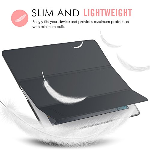 MoKo Hülle für iPad 2 / 3 / 4 – PU Leder Tasche Schale Smart Case mit Translucent Rücken Deckel, mit Auto Schlaf/Wach Funktion und Standfunktion für Apple iPad 2 / 3 / 4 9.7 Zoll Tablet-PC, Space Grau - 8