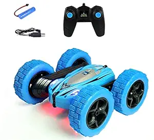 N2J2 SHOP Double Sided 360 Degree Rotating Remote Control Stunt Car 4WD Rock Crawler Cars Toy for Kids (Multicolor)