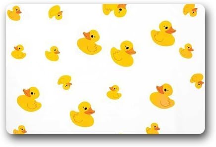 Custom Duck Animal Door Mats Cover Non-Slip Machine Washable Outdoor Indoor Bathroom Kitchen Decor Rug Mat 23.6 x 15.7 Inch